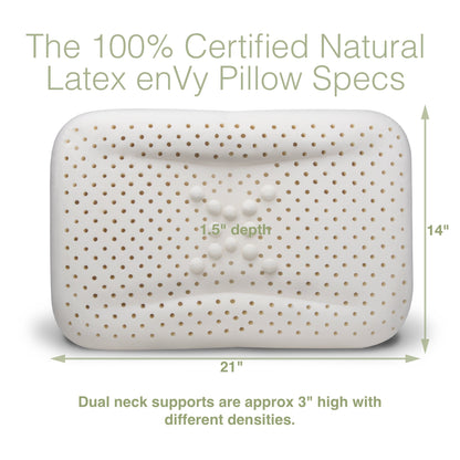 enVy® RX 100% Natural Latex Anti-Aging Pillow with Certified Botanical TENCEL™ Pillowcase
