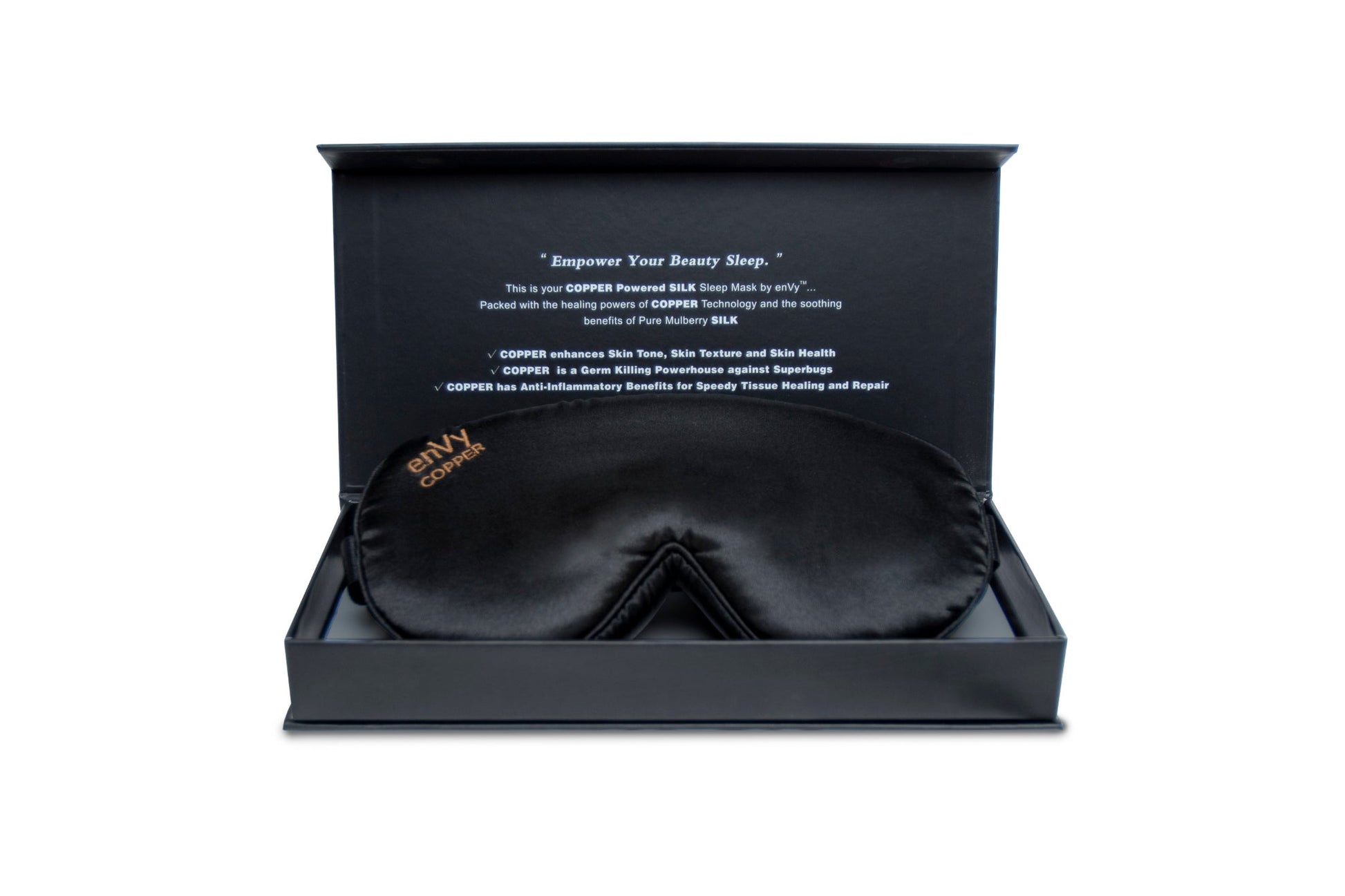 enVy™ COPPER infused Sleep Mask in box